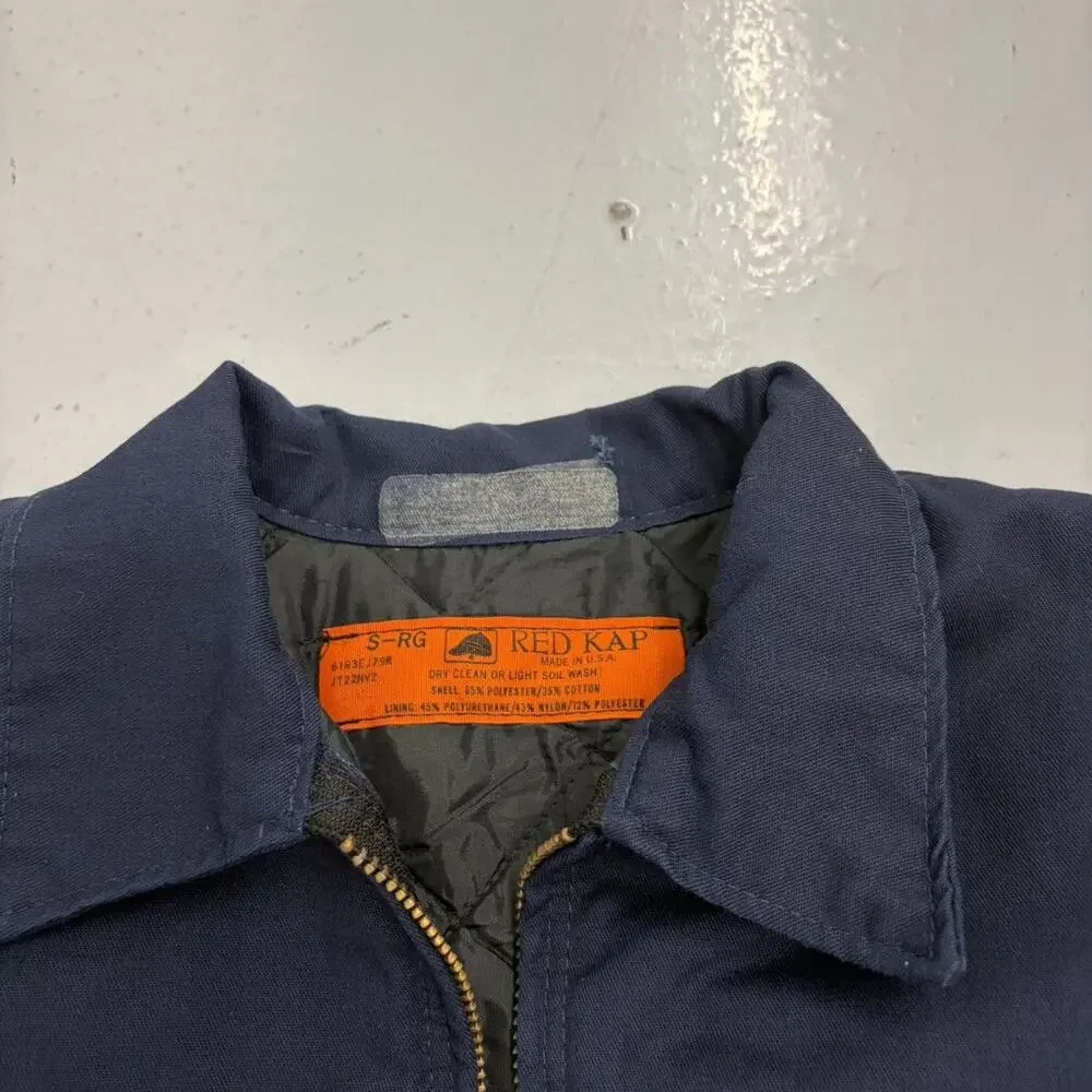 Vintage 70s Red Kap Blue Canvas Workwear Mechanics Jacket